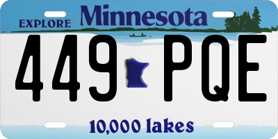 MN license plate 449PQE