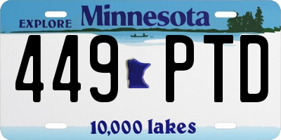 MN license plate 449PTD