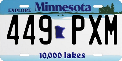 MN license plate 449PXM