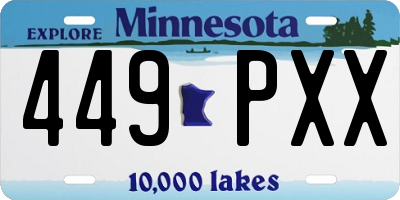 MN license plate 449PXX