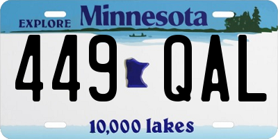 MN license plate 449QAL
