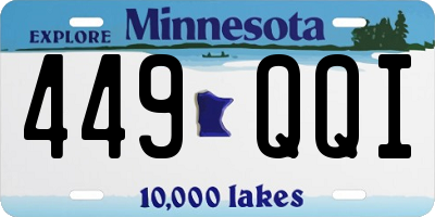 MN license plate 449QQI