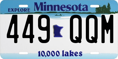 MN license plate 449QQM