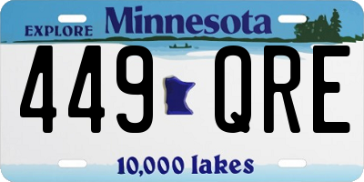MN license plate 449QRE