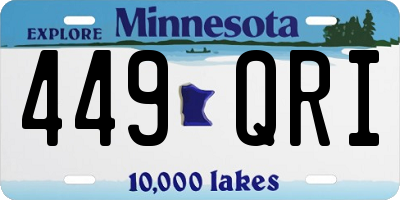 MN license plate 449QRI