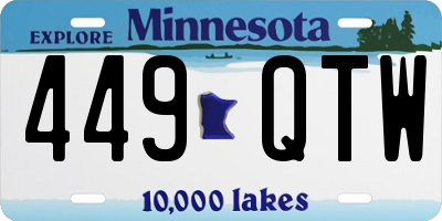 MN license plate 449QTW
