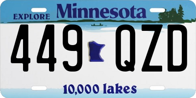 MN license plate 449QZD