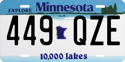 MN license plate 449QZE