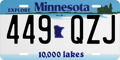 MN license plate 449QZJ