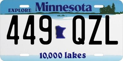 MN license plate 449QZL