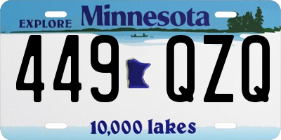 MN license plate 449QZQ