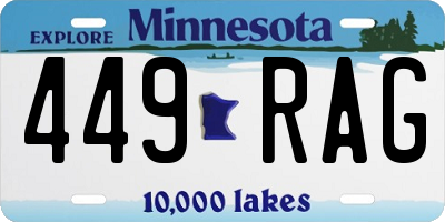 MN license plate 449RAG