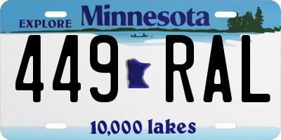 MN license plate 449RAL