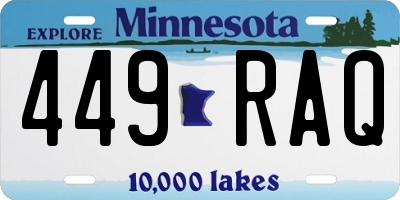 MN license plate 449RAQ