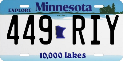 MN license plate 449RIY