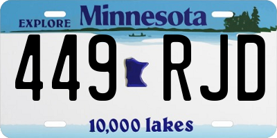 MN license plate 449RJD