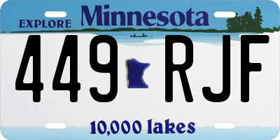 MN license plate 449RJF