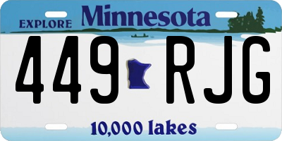 MN license plate 449RJG