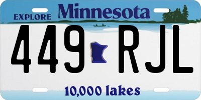 MN license plate 449RJL