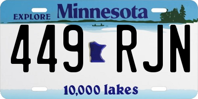 MN license plate 449RJN