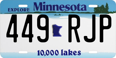 MN license plate 449RJP