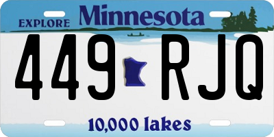 MN license plate 449RJQ