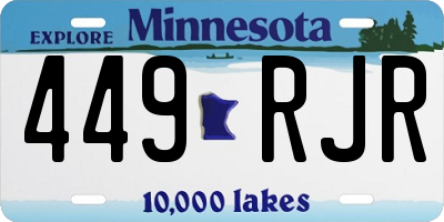 MN license plate 449RJR