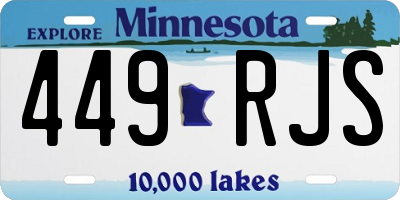 MN license plate 449RJS
