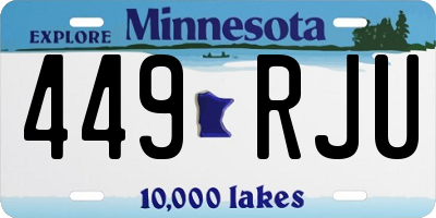 MN license plate 449RJU