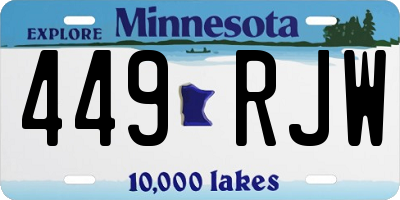 MN license plate 449RJW