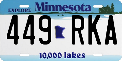 MN license plate 449RKA