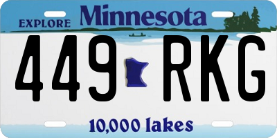 MN license plate 449RKG