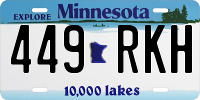 MN license plate 449RKH