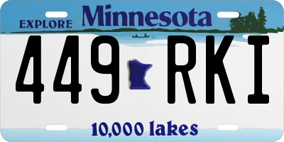 MN license plate 449RKI