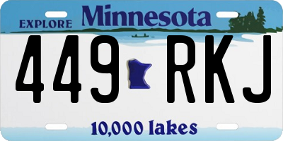 MN license plate 449RKJ