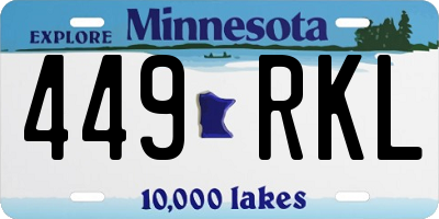 MN license plate 449RKL
