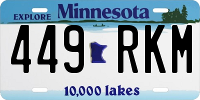 MN license plate 449RKM
