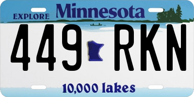 MN license plate 449RKN