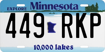 MN license plate 449RKP