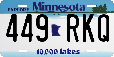 MN license plate 449RKQ