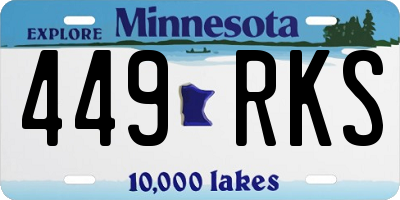 MN license plate 449RKS