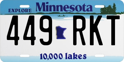 MN license plate 449RKT