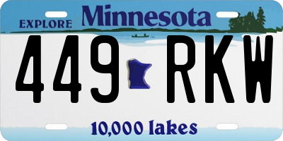 MN license plate 449RKW