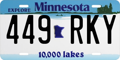 MN license plate 449RKY