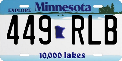 MN license plate 449RLB