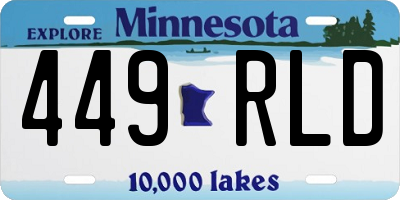 MN license plate 449RLD