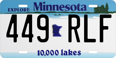 MN license plate 449RLF