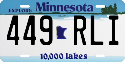 MN license plate 449RLI