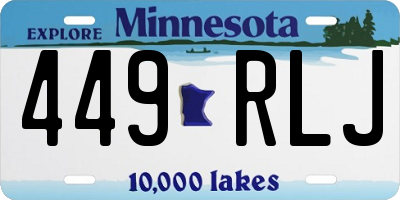 MN license plate 449RLJ