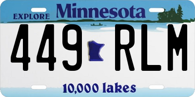 MN license plate 449RLM